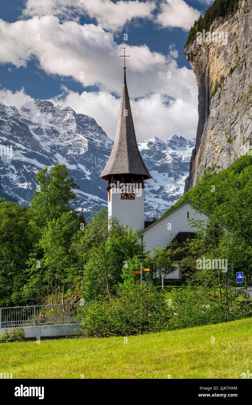 Lauterbrunnen, Cantón de Berna, Suiza Foto de stock