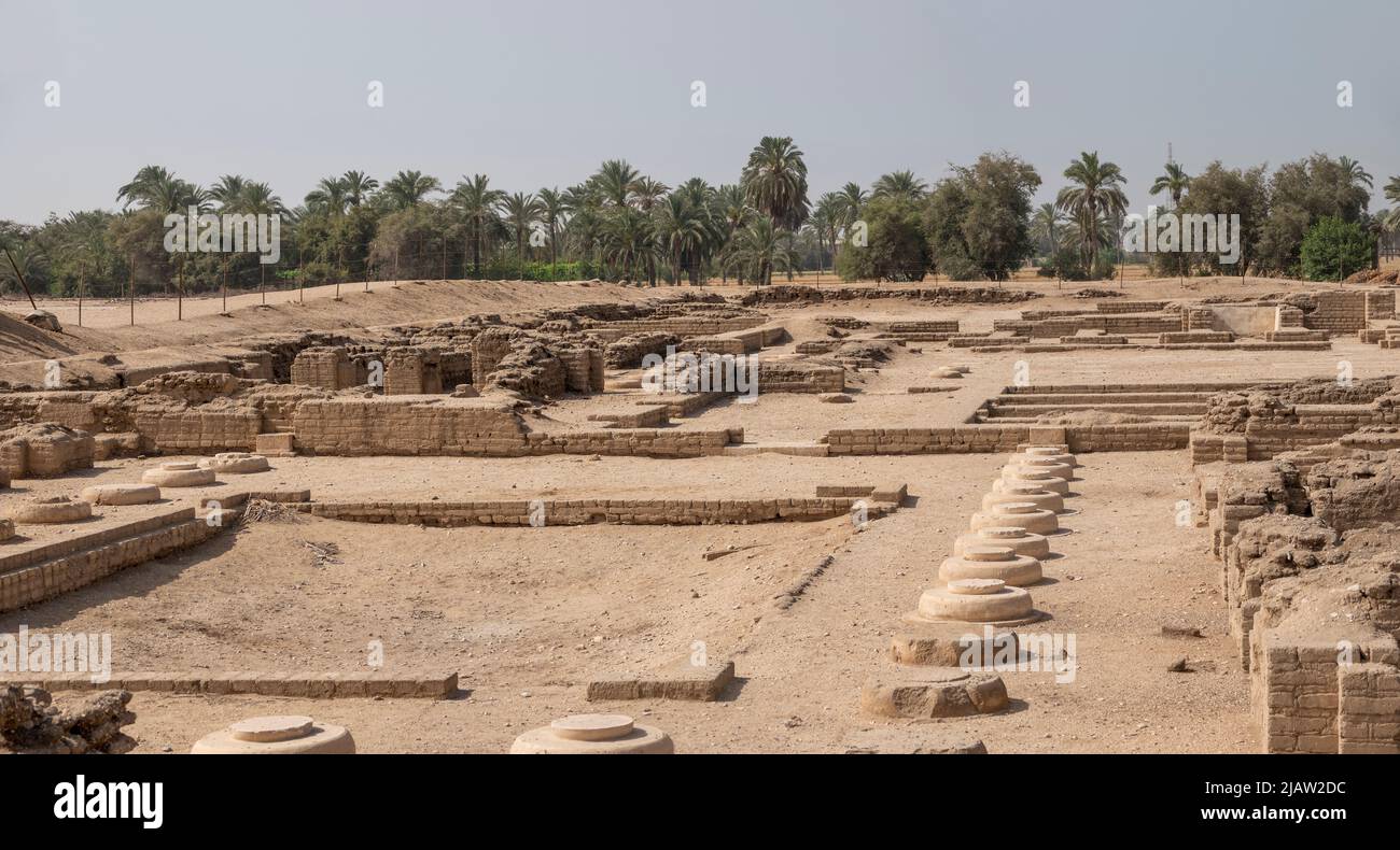 El Palacio Norte en Tell el-Amarna también conocido como Akhetaten, Horizonte del Atón, Egipto Medio Foto de stock