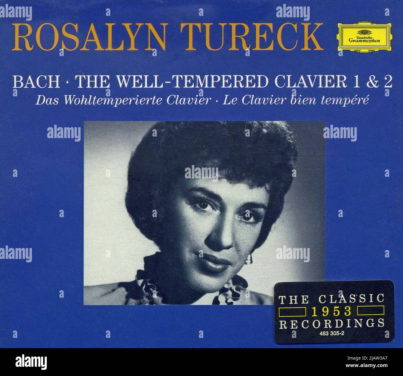 Cubierta de CD. 'El Clavier 1 y 2 bien templado'. J. S. Bach. Rosalyn Tureck. Foto de stock