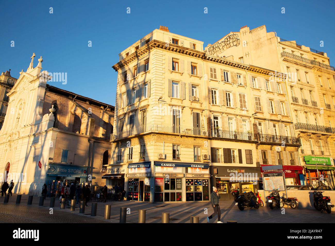 El centro de Marsella, Francia, el 6 de diciembre de 2021. Fotografía de Bénédicte Desrus Foto de stock