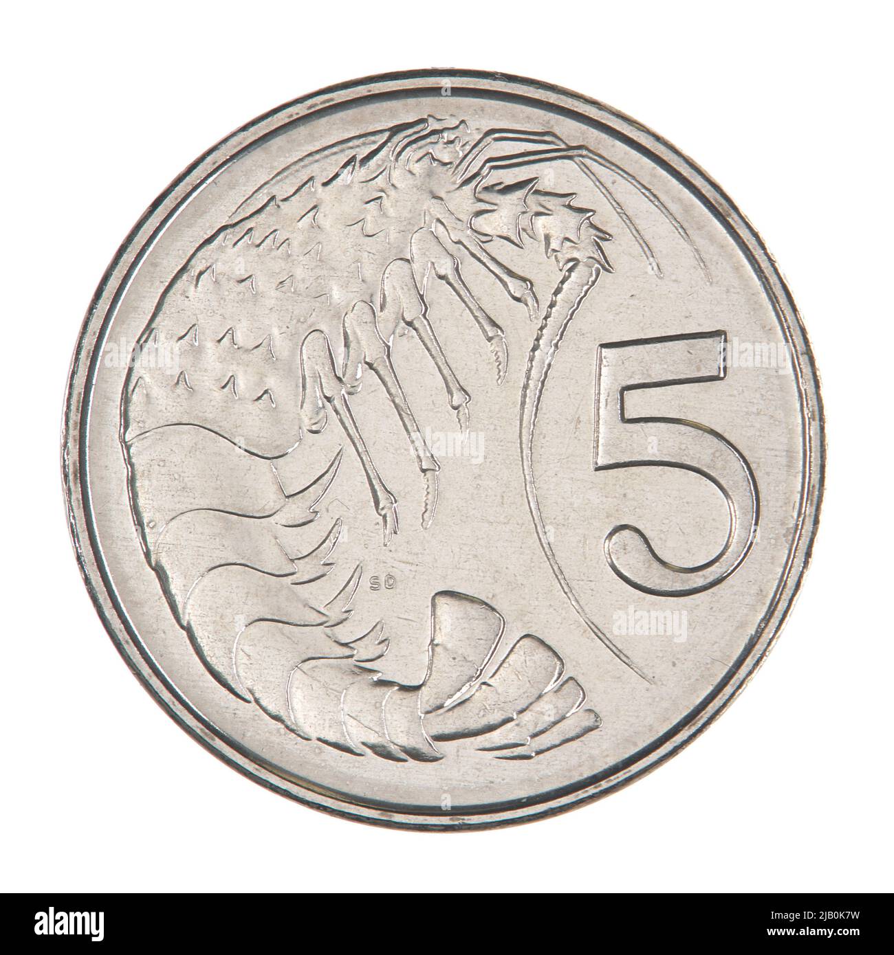 Kajmany, Elżbieta II (1952), 5 centavos; 2002 Valcambi S. A., Chiasso (Suisse), Devlin, Stuart , Rank Broadley, Ian (1952 ) Foto de stock