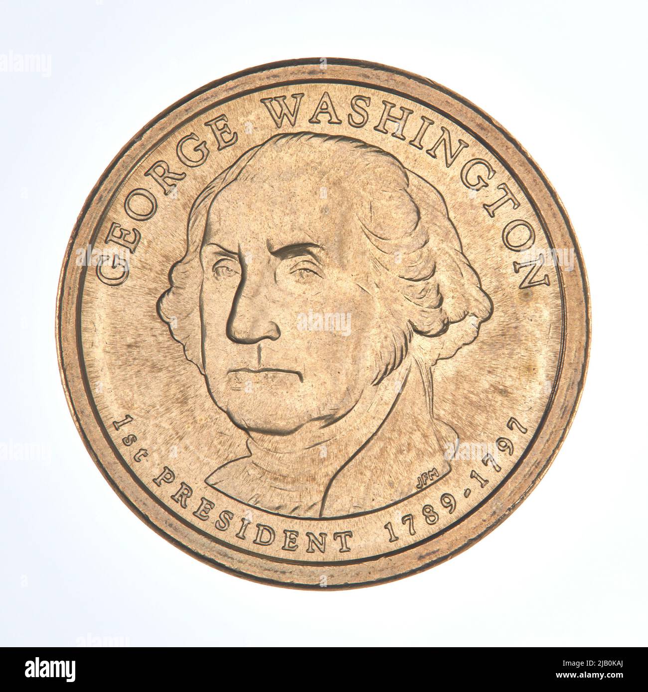 Estados Unidos de América, 1 dólares, Filadelfia; 2007 – George Washington Mint de Filadelfia, Everhart, Don, Menna, Joseph F. Foto de stock