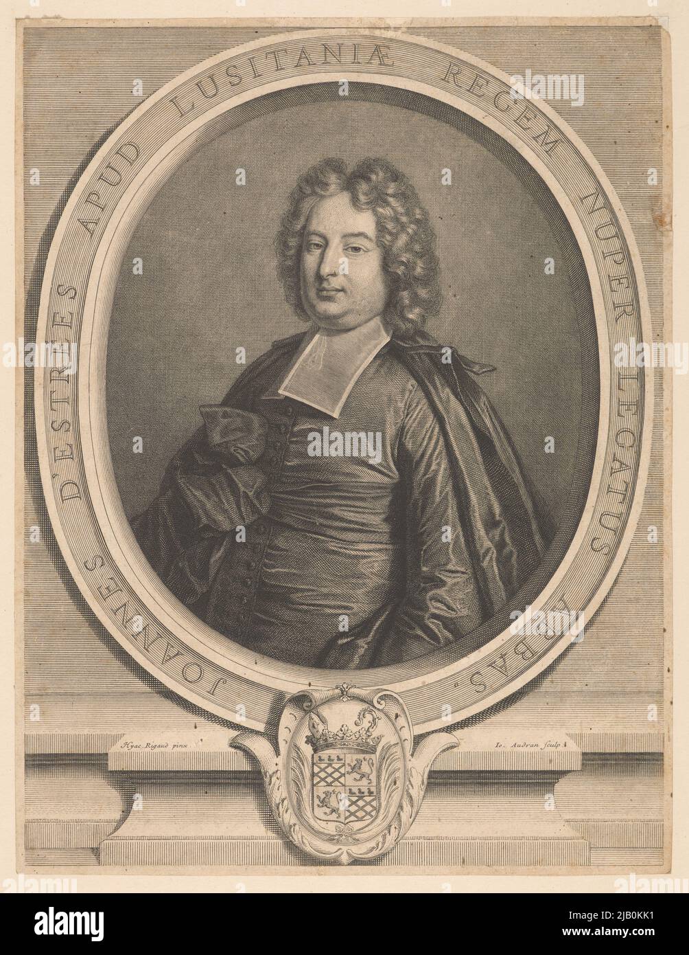 John Siestrees en Portugal Rey Recientemente Embajador Abba Audran, Jean (1667 1756), Rigaud, Hyacinthe (1659 1743) Foto de stock