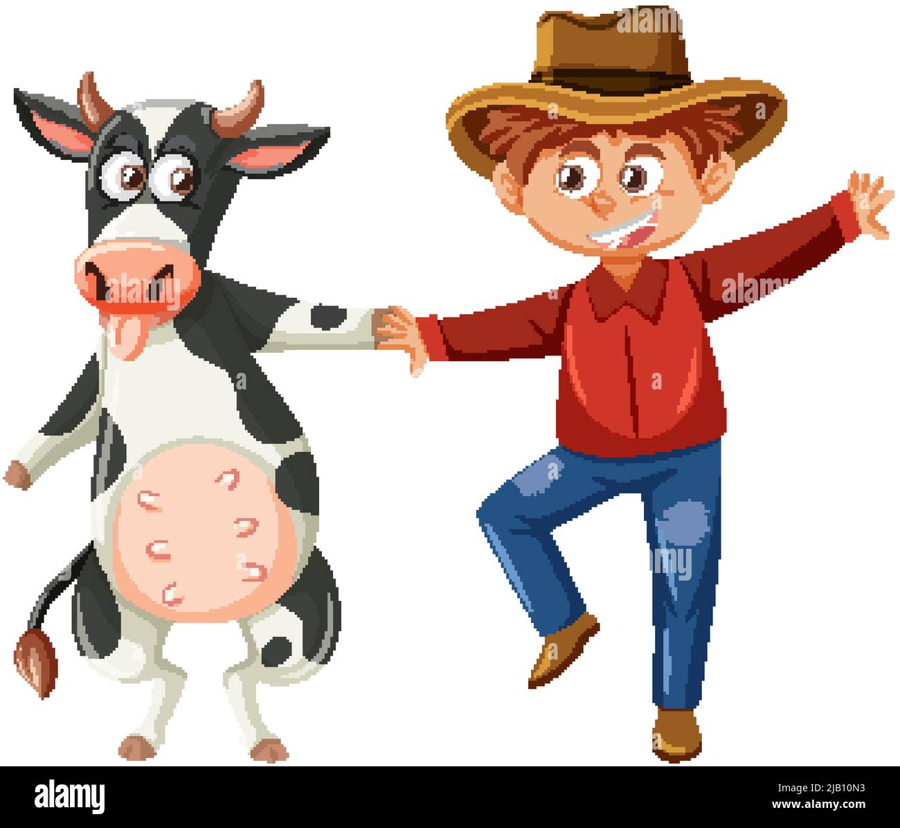 Cartoon cowboy boy smiling Imágenes vectoriales de stock - Alamy