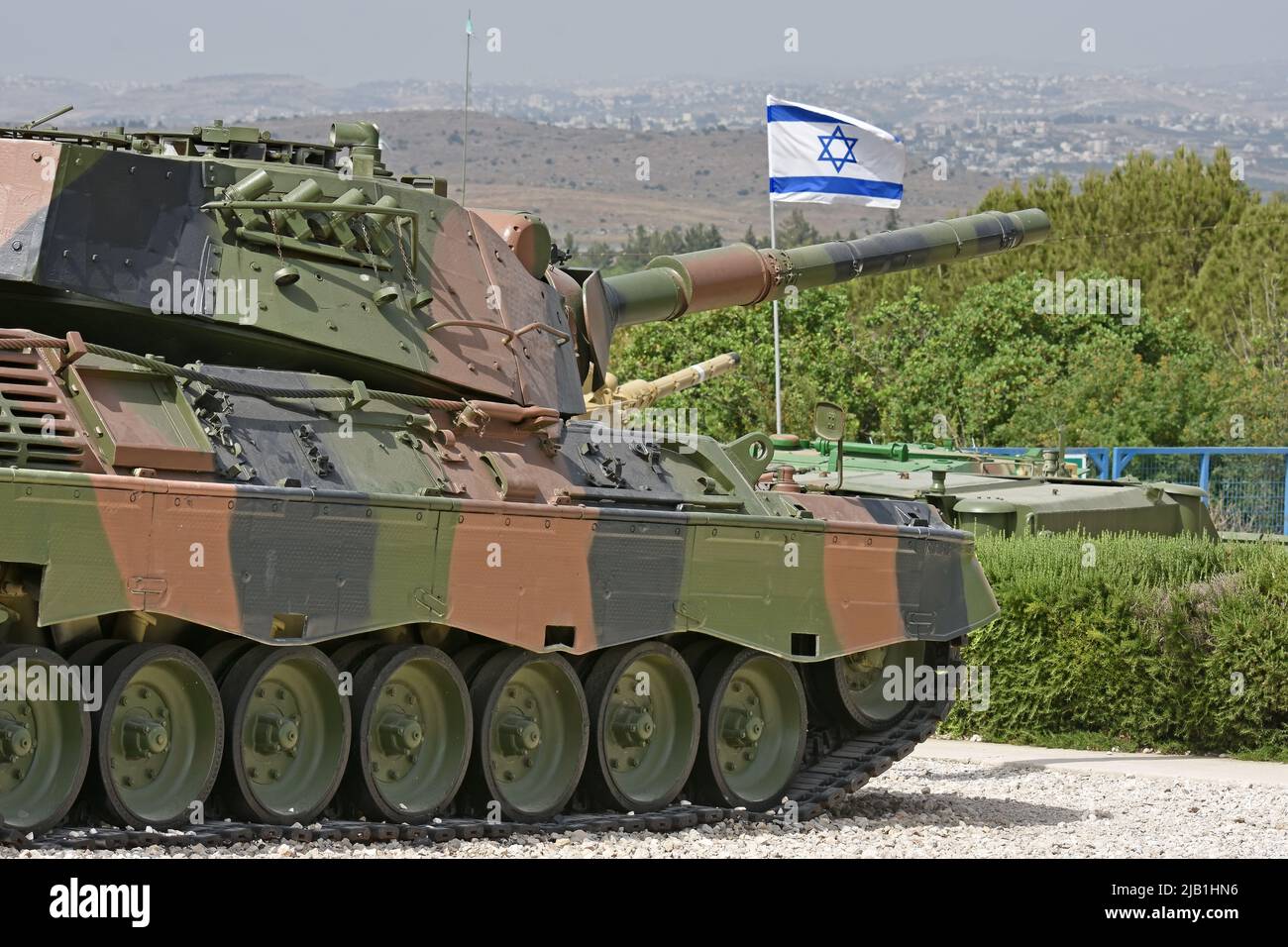 Tanque de exhibición en Israel Foto de stock