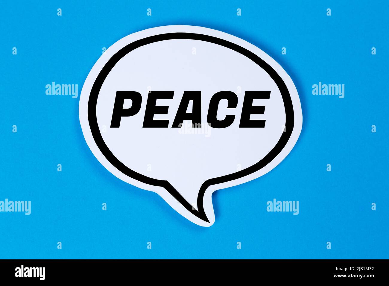 Discurso de paz burbuja concepto de comunicación hablar decir hablar decir Foto de stock