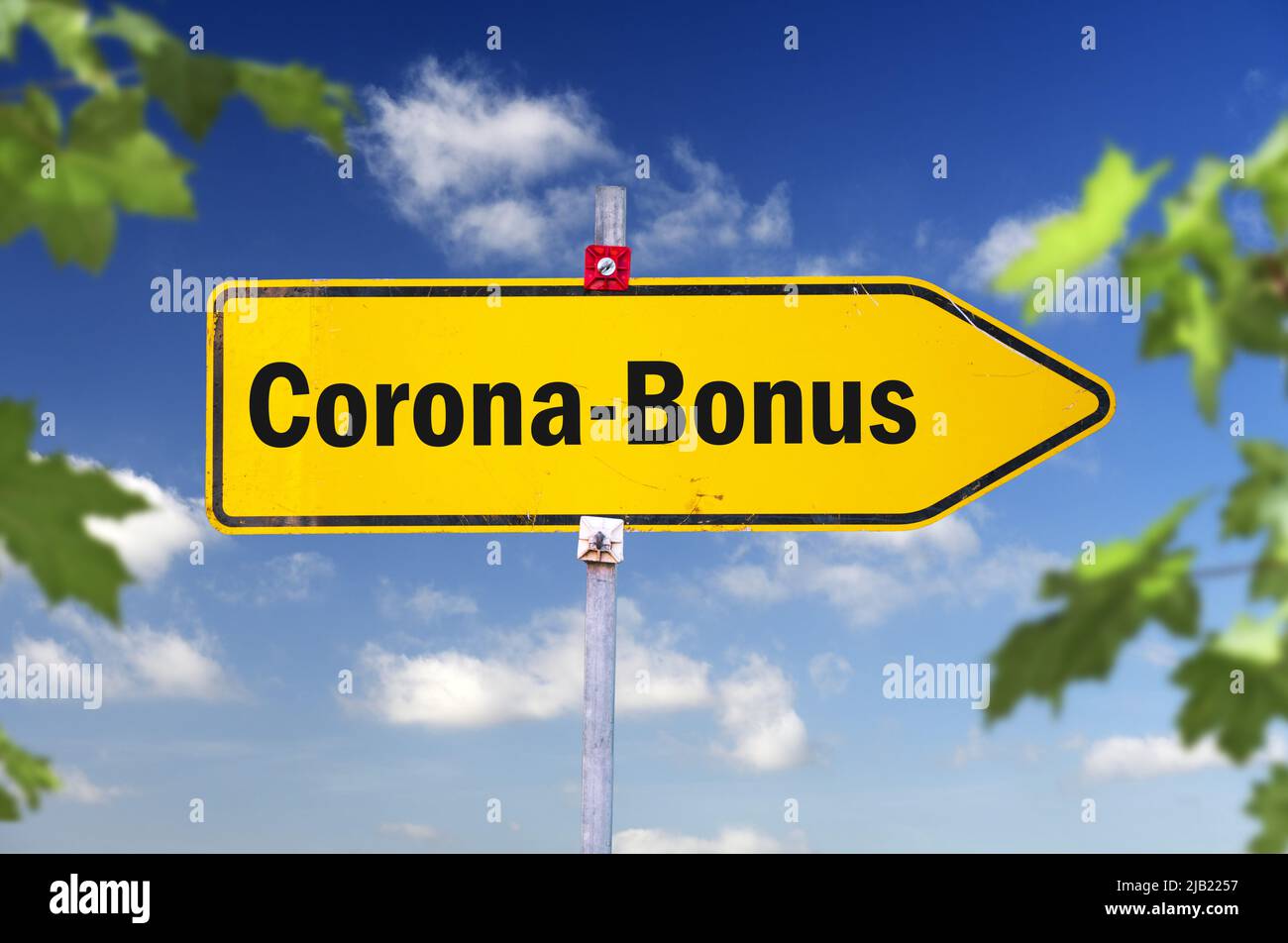 Bono Corona Signpost Foto de stock