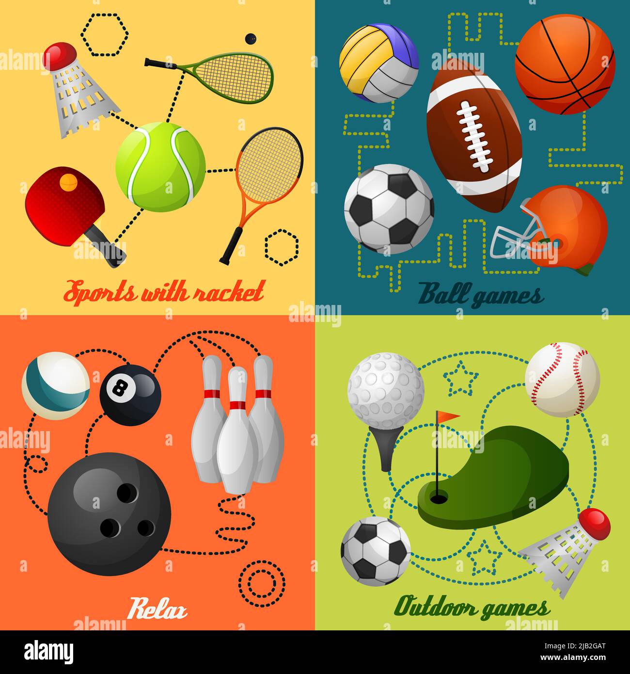 Ilustración de Accesorios De Fútbol y más Vectores Libres de