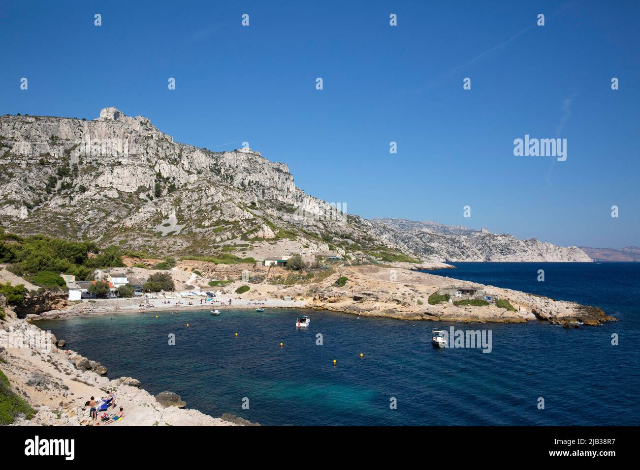 La calanque de Marseilleveyre cerca de Marsella, Francia el 26 de agosto de 2021. Fotografía de Bénédicte Desrus Foto de stock