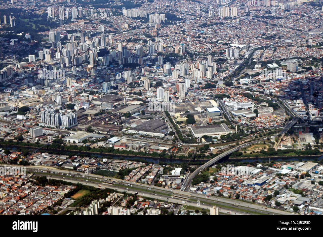 Vistas aéreas de centros urbanos, Sao Paulo - Brasil Foto de stock