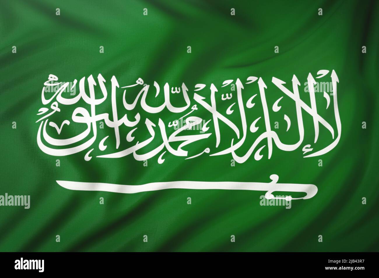 Bandera de Arabia Saudita, Día Nacional 23 de septiembre - Día Nacional del reino de Arabia Saudita ( KSA ) Foto de stock