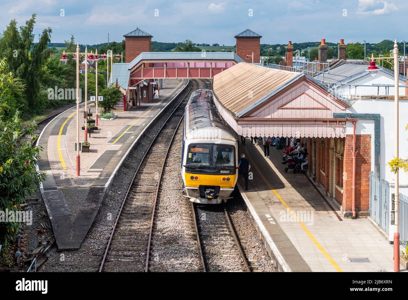 Estación de ferrocarril de Stratford-upon-Avon, Stratford-upon-Avon, Warwickshire, Reino Unido. Foto de stock