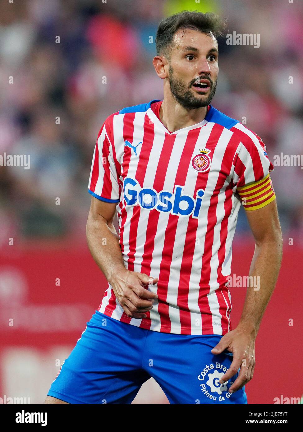 Cristian Stuani de Girona FC Durante el partido de La Liga SmartBank, partido semifinal entre Girona FC y SD Eibar jugó en el Estadio Montilivi el 2 de junio de 2022 en Girona, España. (Foto de Bagu Blanco / PRESSINPHOTO) Foto de stock