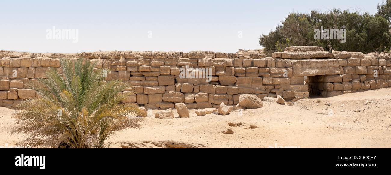 Muro del cuervo, Pirámides de Giza, El Cairo, Egipto Foto de stock
