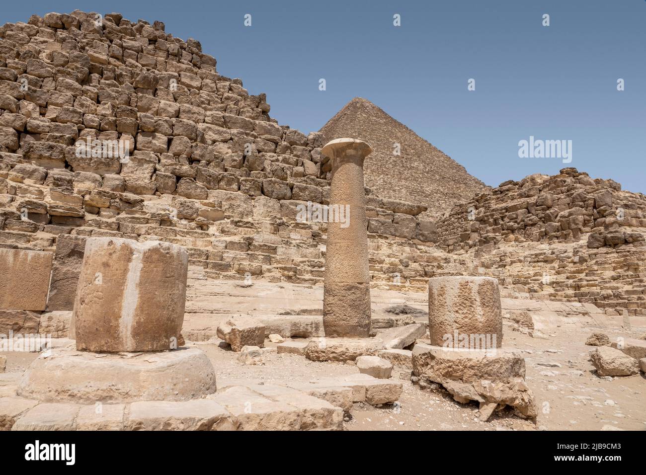 Templo Isis, Pirámides de Giza, El Cairo, Egipto Foto de stock
