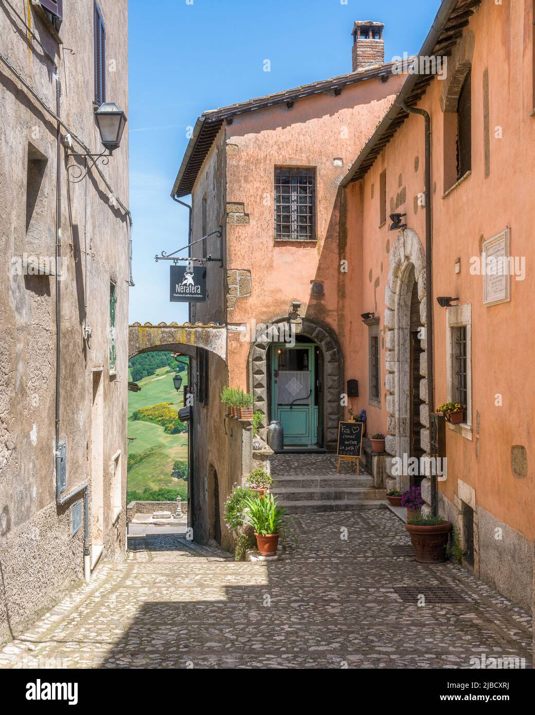 Otricoli, hermoso pueblo en la provincia de Terni, Umbría, Italia. Foto de stock