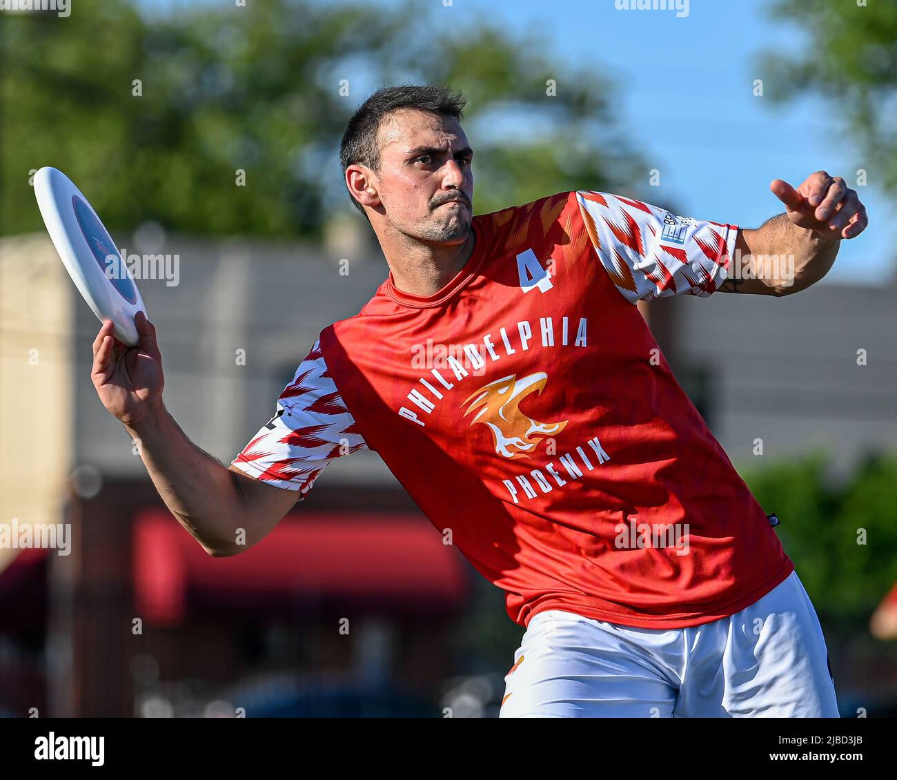 Ultimate frisbee competition match - AUDL PROFESSIONAL PLAYERS lanza /  lanza el disco durante un juego de Philadelphia Phoenix USA / Estados  Unidos / US Fotografía de stock - Alamy
