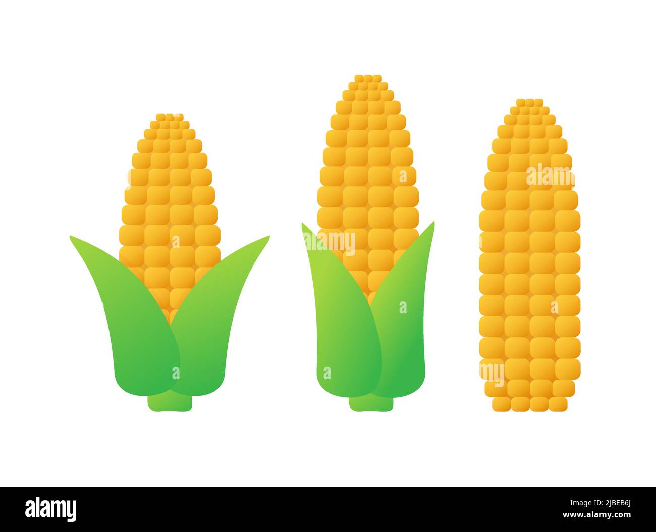 Icono de maíz sobre fondo blanco. Icono de maíz de dibujos animados.  Ilustración de vector plano Imagen Vector de stock - Alamy