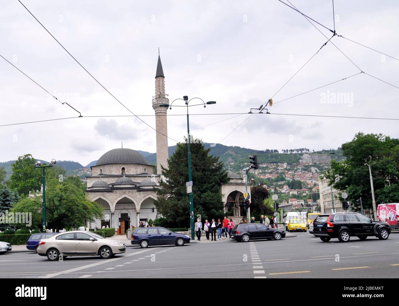 Mezquita de Ali Pasha en Sarajevo, Bosnia y Herzegovina. Foto de stock