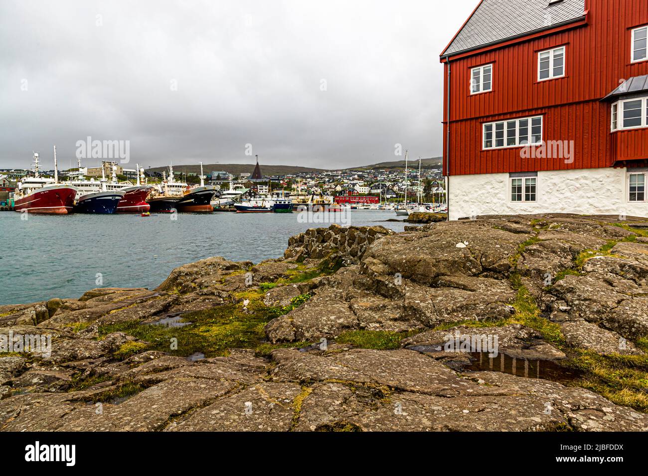 Astillero de Tórshavn, Islas Feroe Foto de stock