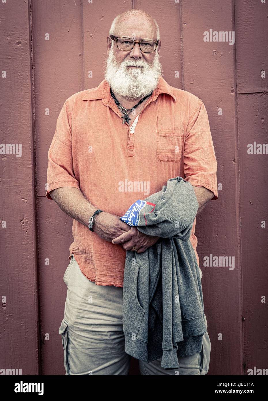 Retrato de hombre maduro, con barba Foto de stock