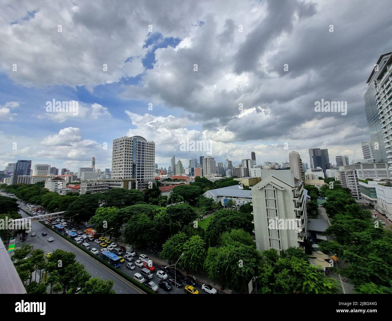 Vista de la ciudad de Bangkok, Tailandia Foto de stock