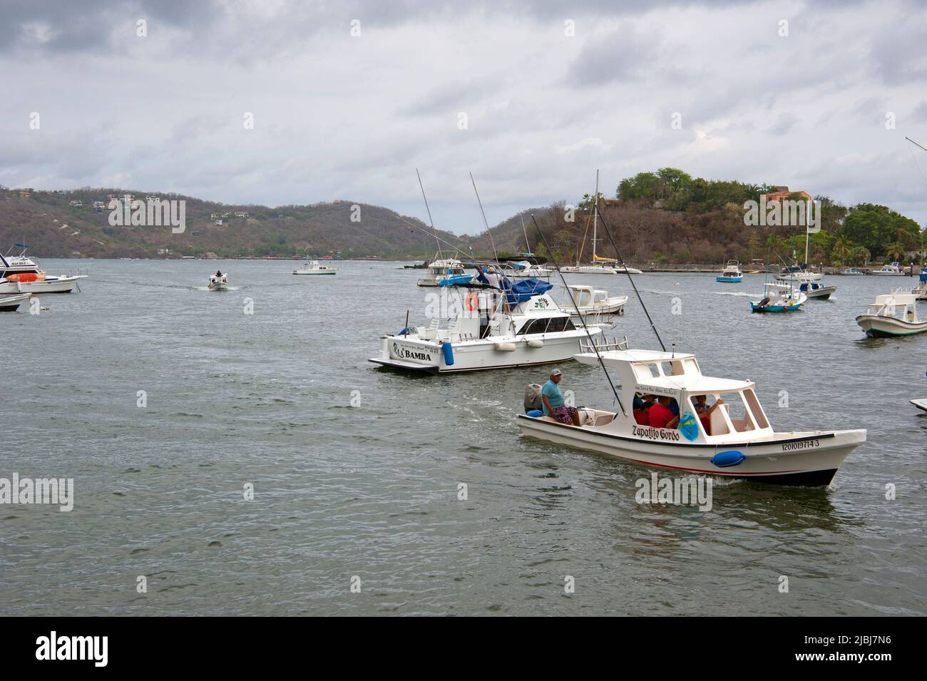 Paseos en barcos en Zihuatanejo, México Foto de stock