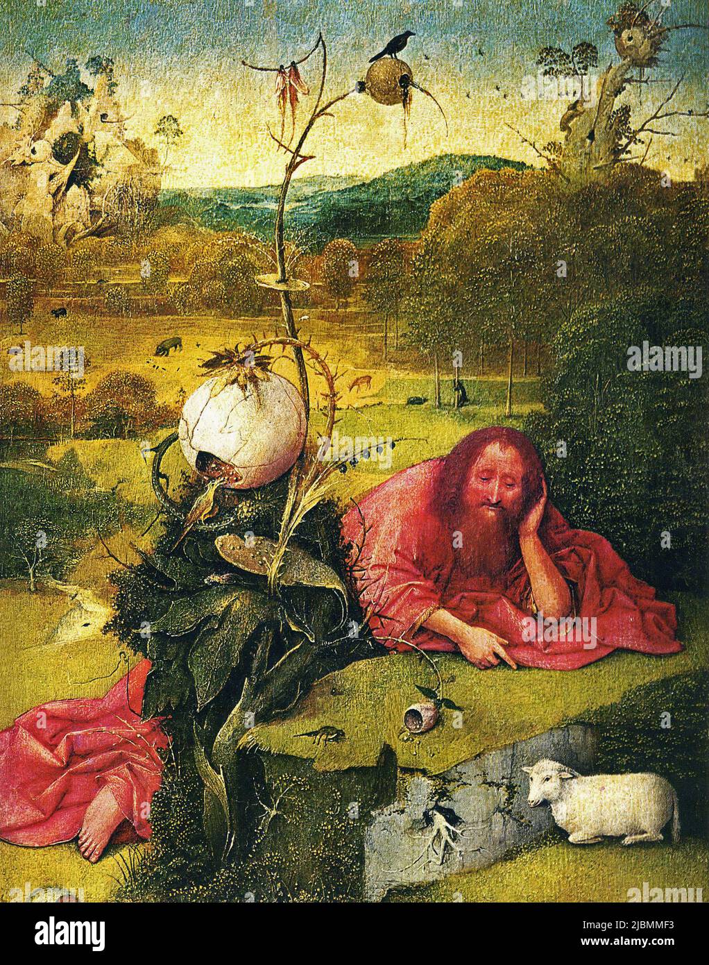 'San Juan Bautista'. Pintura de Hieronymus Bosch. Madrid, Museo Lázaro-Galdiano. Foto de stock