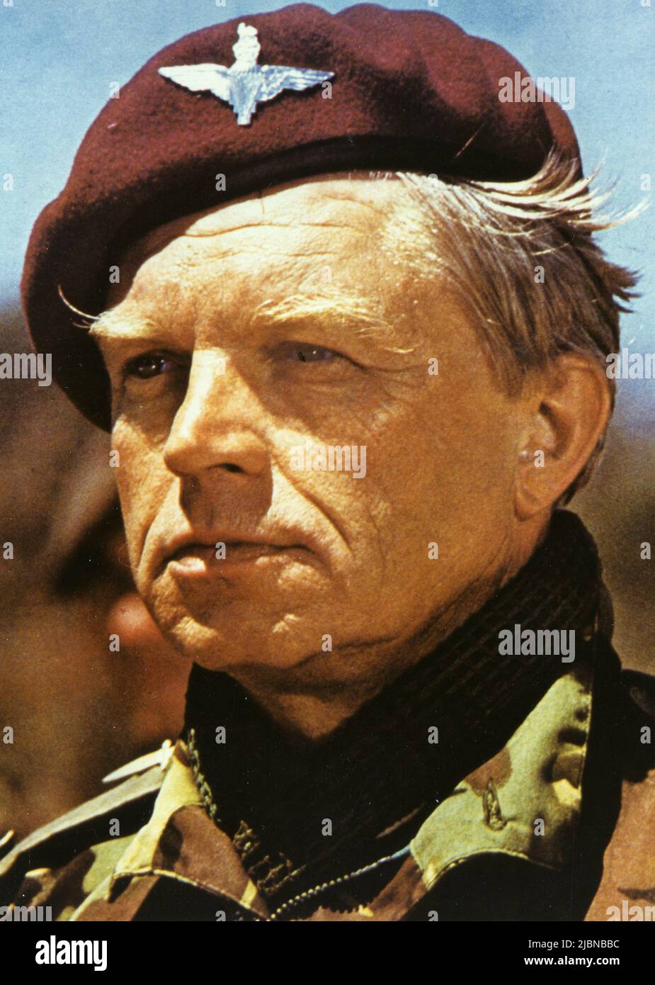 El actor alemán Hardy Kruger en la película The Wild Geese, Reino Unido 1978 Foto de stock