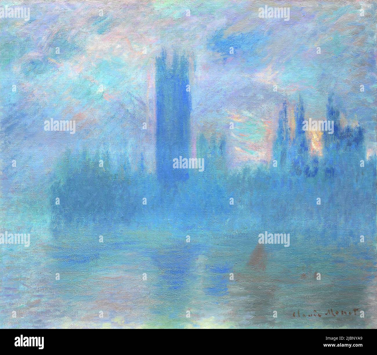 Las Casas del Parlamento, Londres, 1900–01, Pintura de Claude Monet Foto de stock