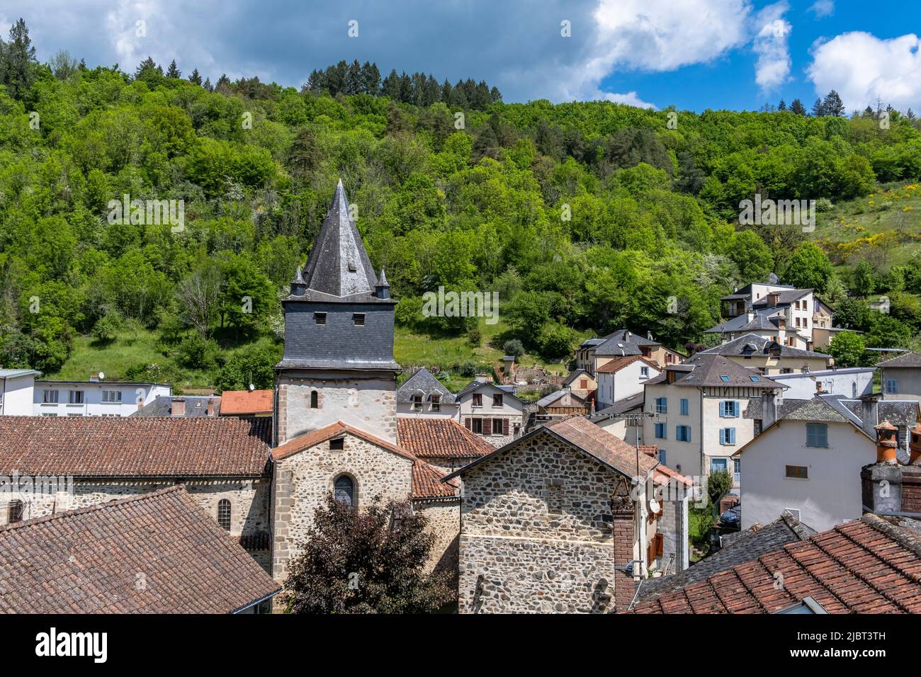 Francia, Correze, iglesia de San Calmine Foto de stock