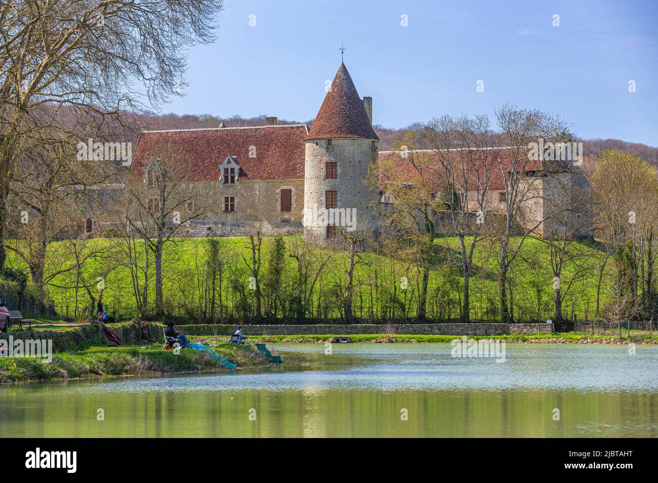 Francia, Nièvre, el castillo de La Motte, Arthel Foto de stock