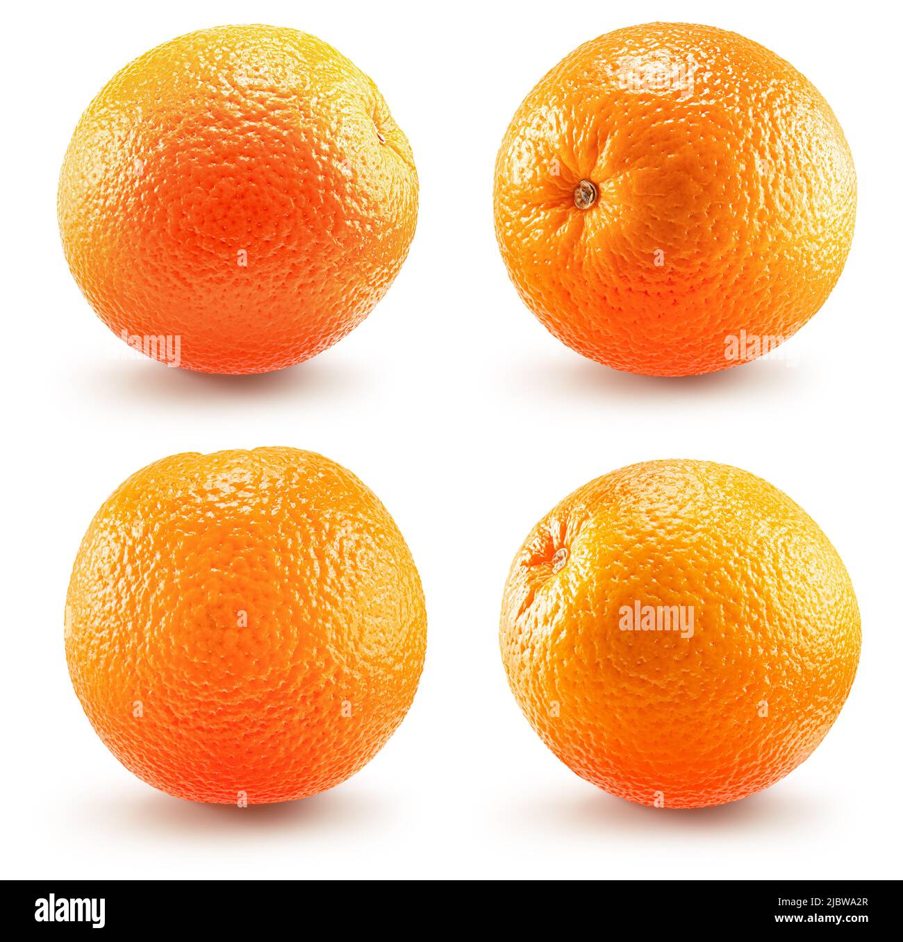 colección de tangerina con ruta de corte aislada sobre fondo blanco. Foto de stock