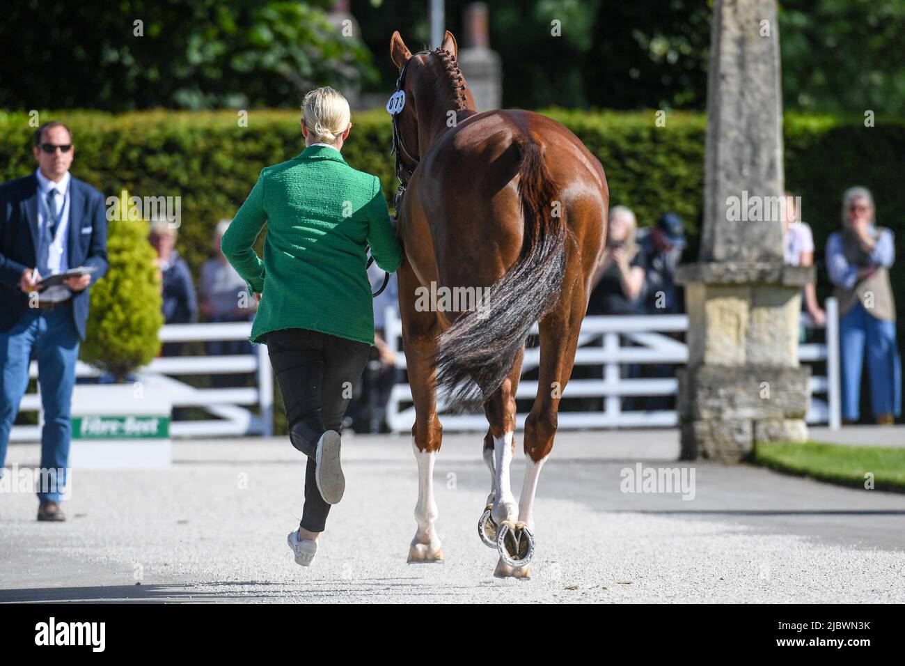 Bramham International, Bramham Park, West Yorkshire. 8th de junio de 2022. Zara Tindall con ASUNTO DE CLASE durante la primera inspección de caballos Crédito:Peter Putnam/Alamy Live News Foto de stock