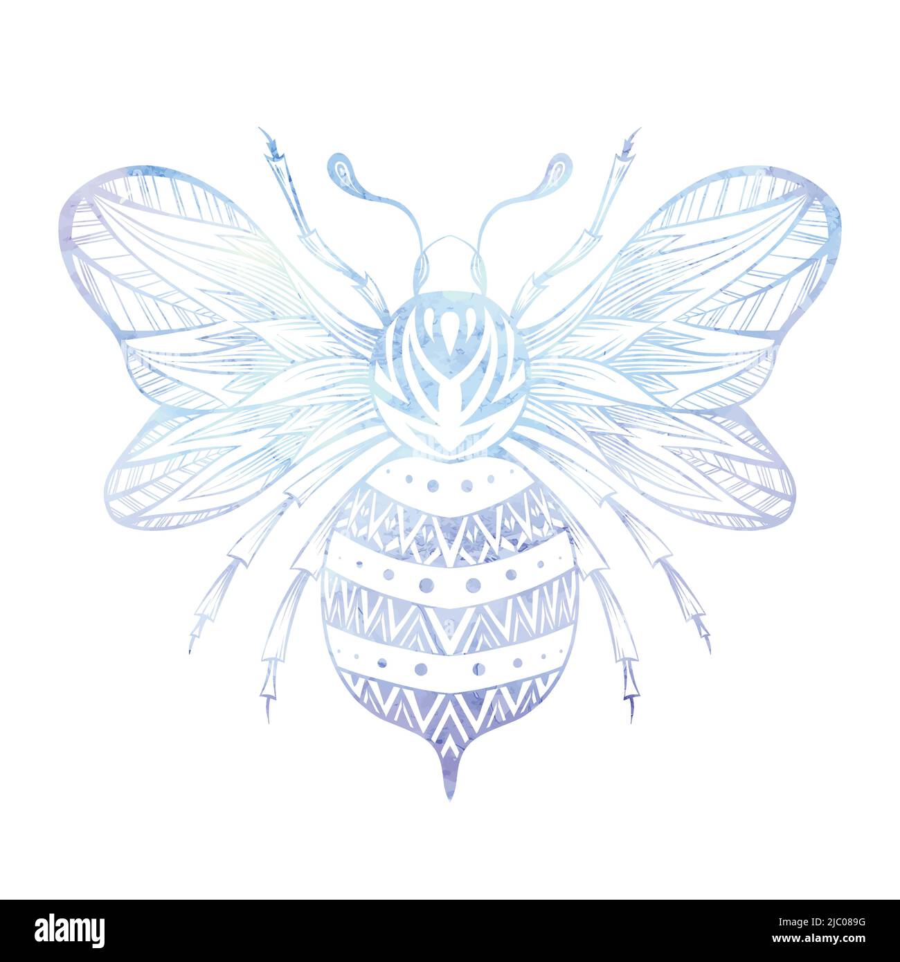 Alas de abeja azul Imágenes vectoriales de stock - Alamy