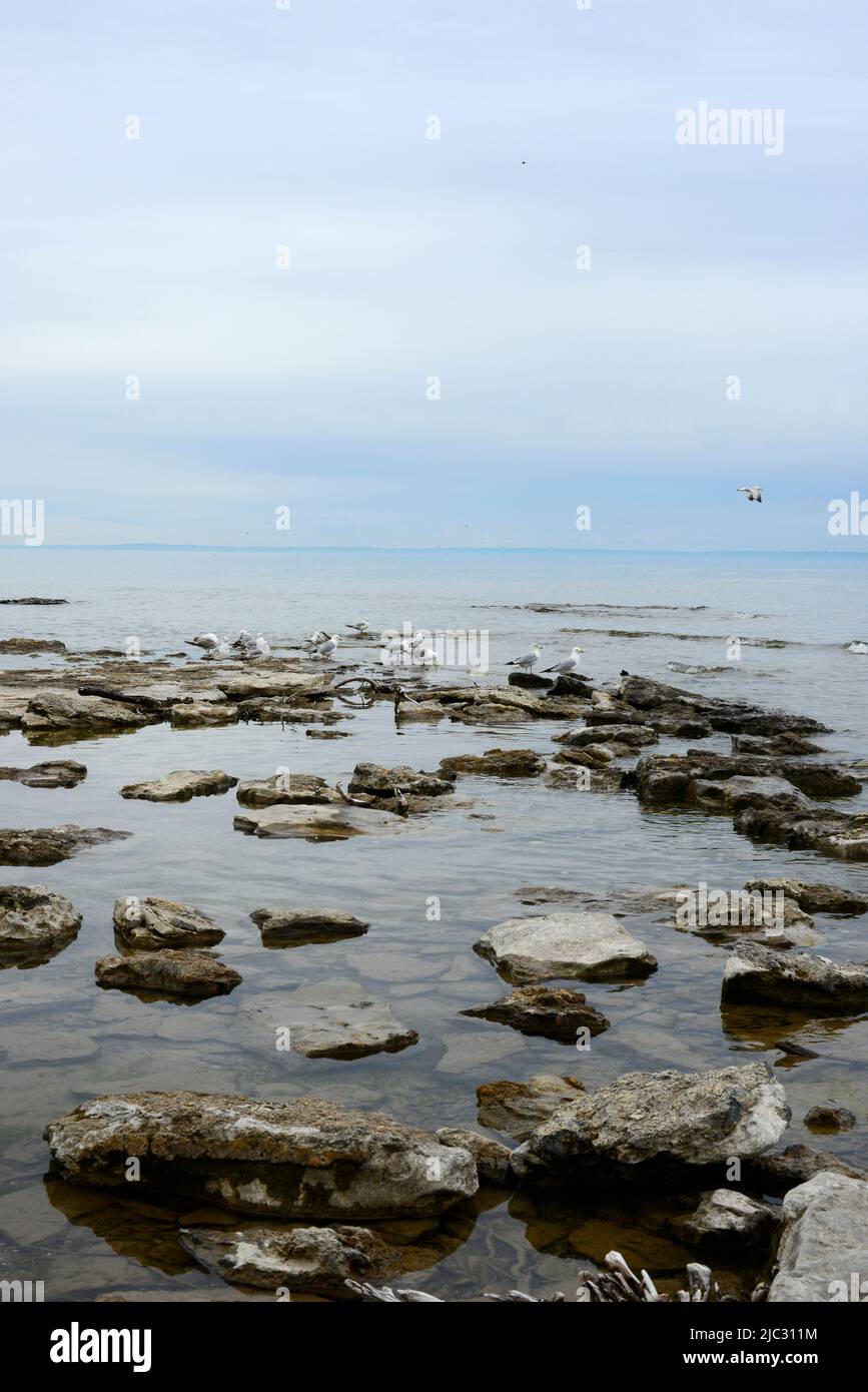 La orilla del lago Erie y las playas forman parte de los Grandes Lagos