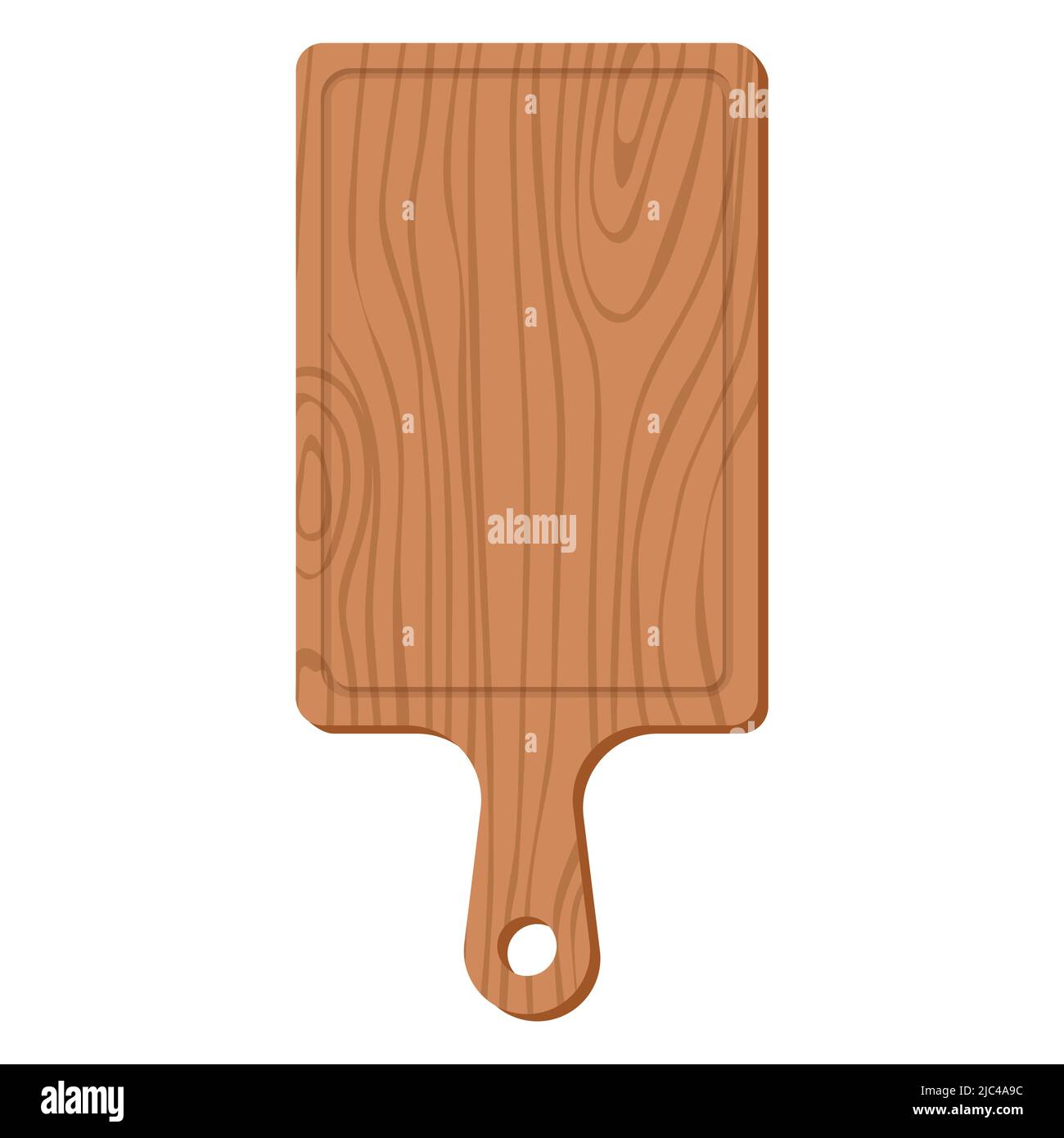 Tabla de cortar cuadrada de utensilios de cocina de madera de naturaleza de  dibujos animados con textura de grano de madera