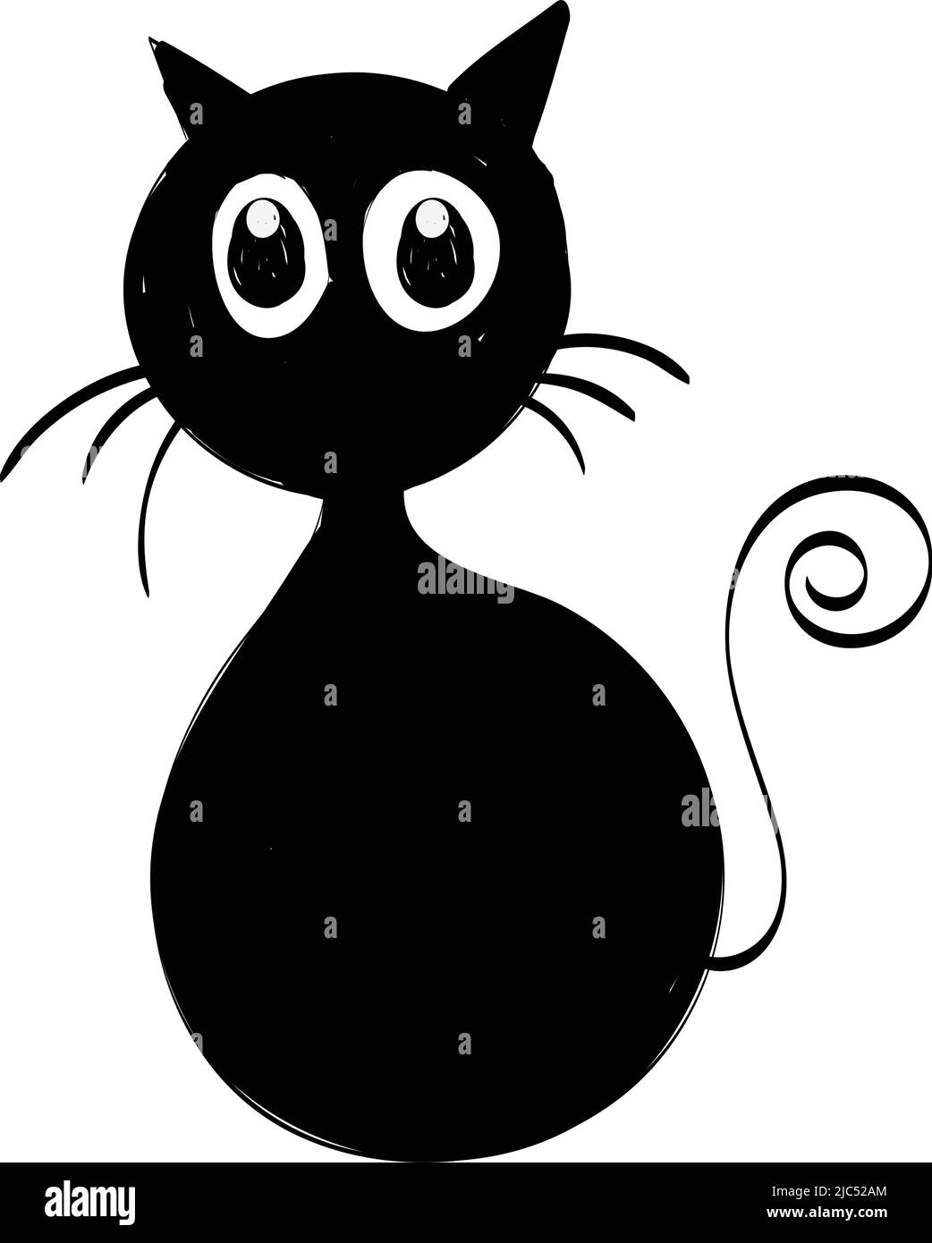 Cat sticker Imágenes de stock en blanco y negro - Alamy