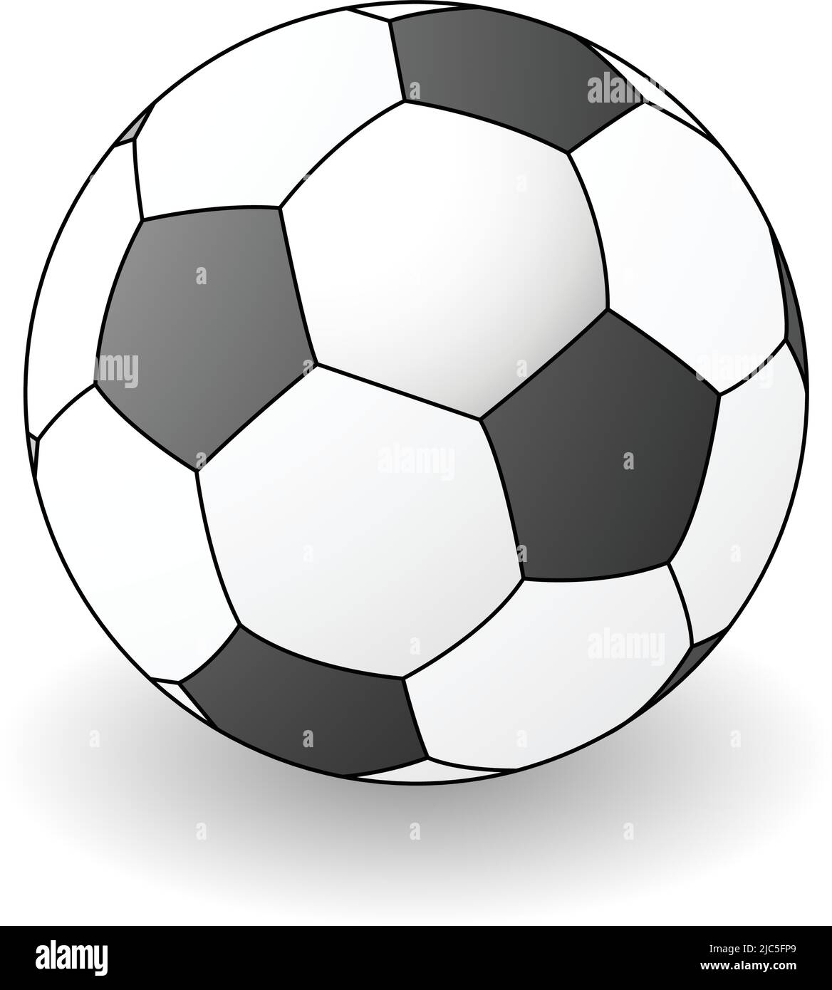 balón de fútbol aislado sobre fondo blanco - vector Ilustración del Vector
