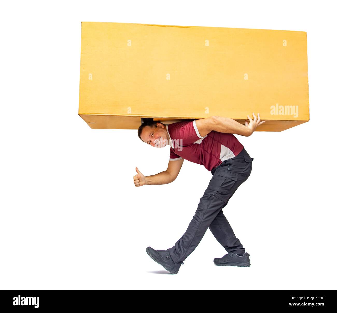 Sacando un paquete de caja grande - Dibujos animados de negocios Vector de  stock por ©baavli 30898401