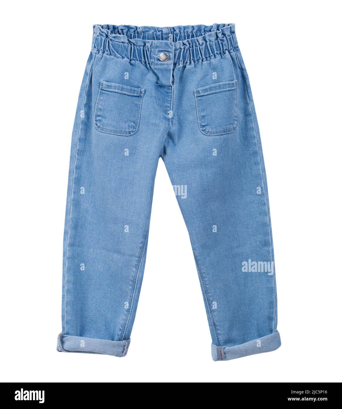 Jeans azules para niños aislados en white.loose pantalones de moda.Denim pantalones  para niños, ropa de moda Fotografía de stock - Alamy