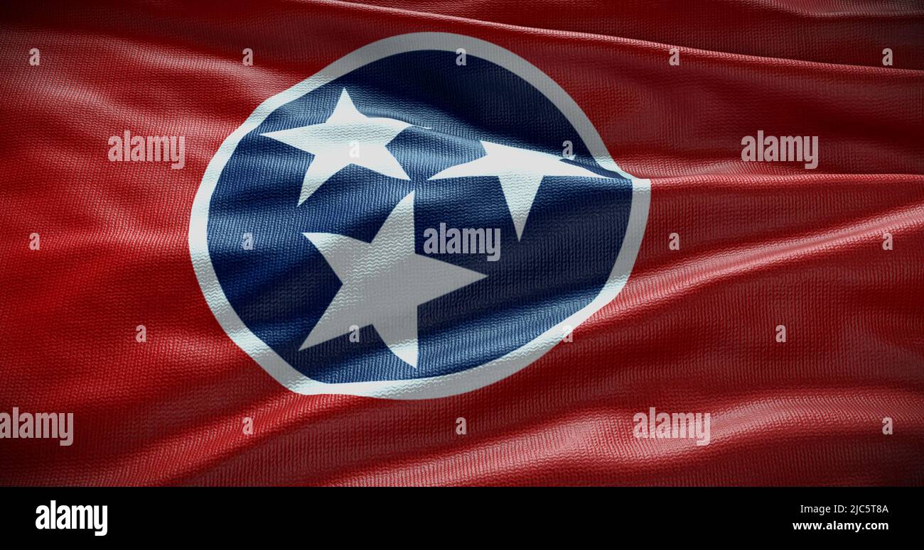 Ejemplo de fondo de la bandera del estado de Tennessee, símbolo de EE.UU. Fondo. Foto de stock