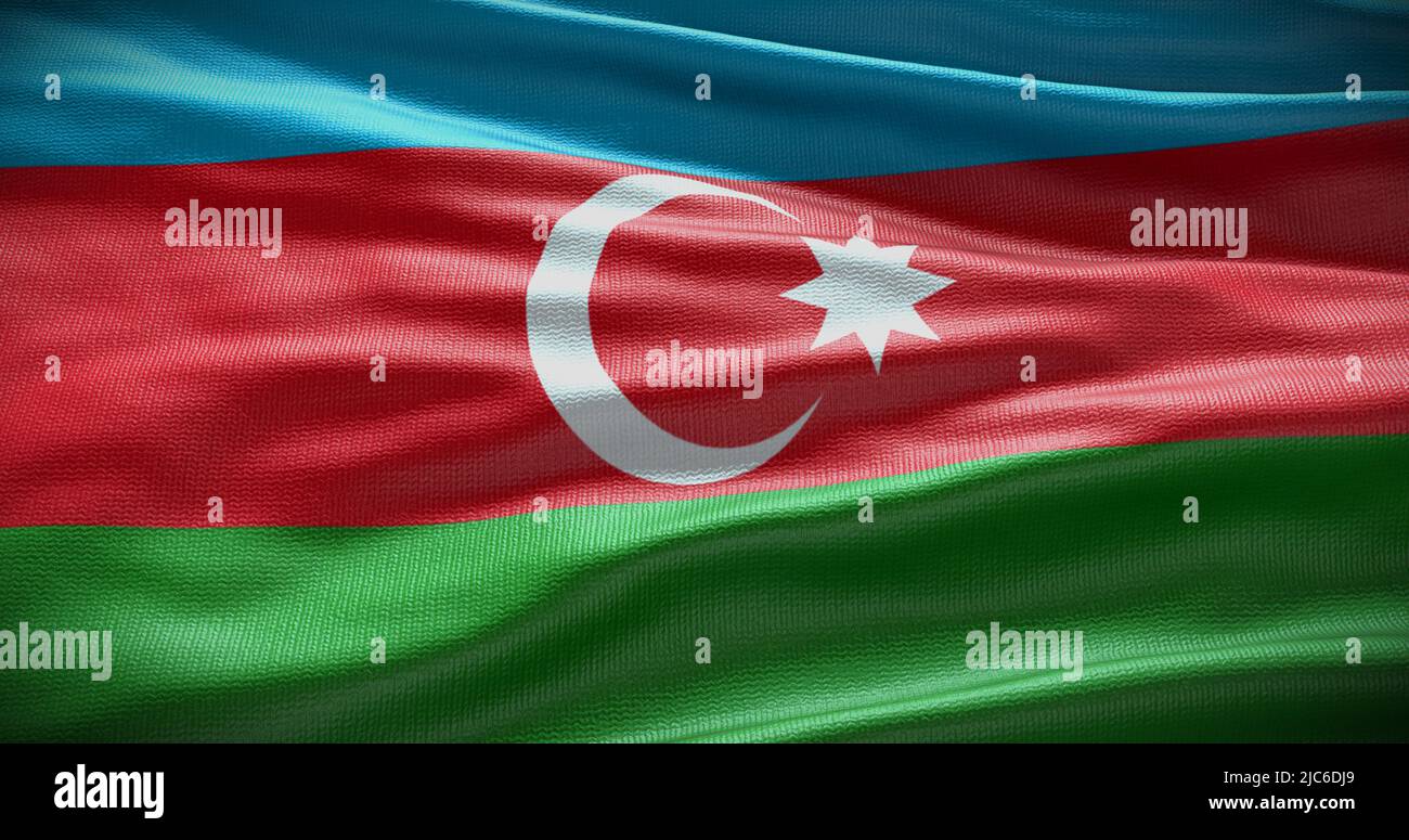 Ilustración de fondo de la bandera nacional de Azerbaiyán. Símbolo del país. Foto de stock