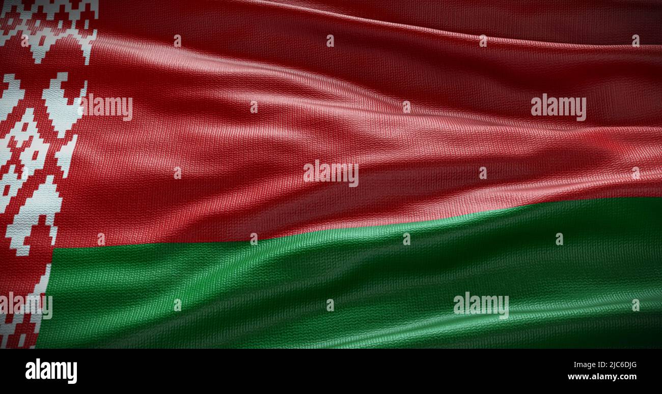 Ilustración de fondo de la bandera nacional de Belarús. Símbolo del país. Foto de stock