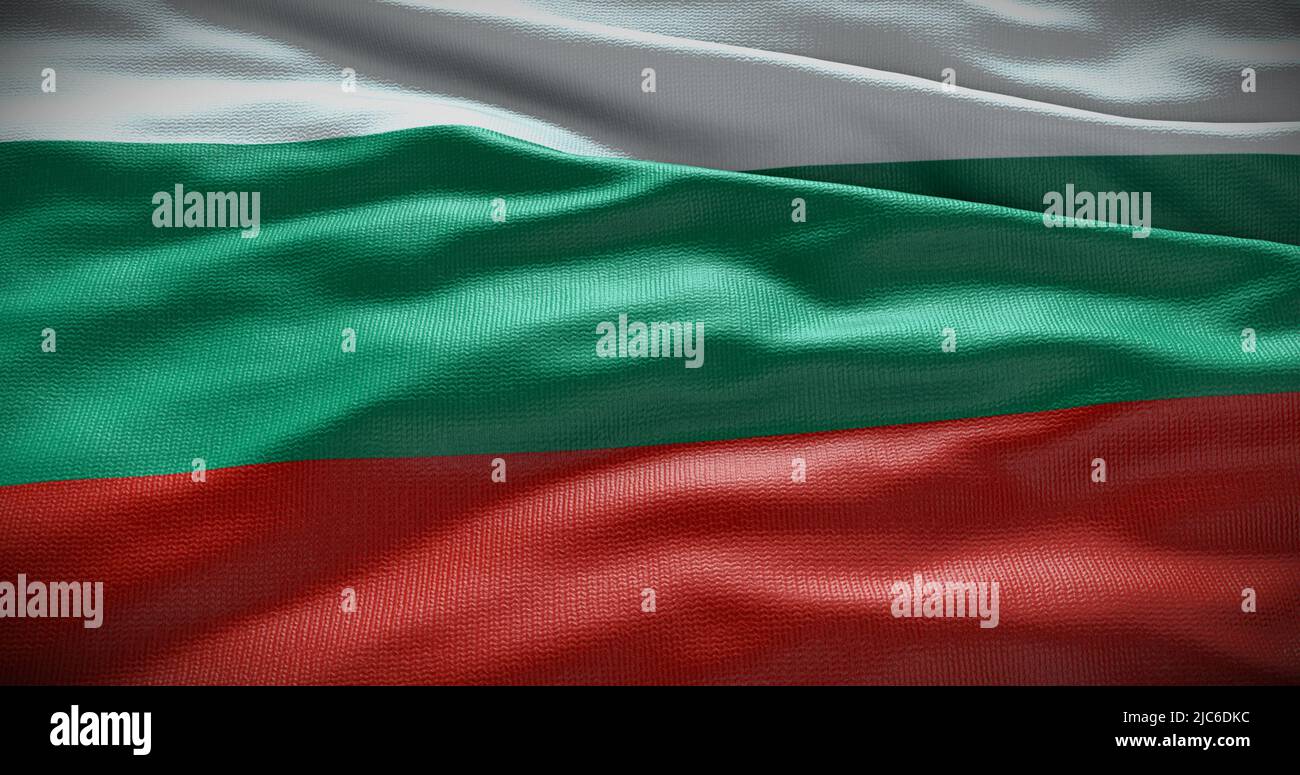 Ilustración de fondo de la bandera nacional de Bulgaria. Símbolo del país. Foto de stock