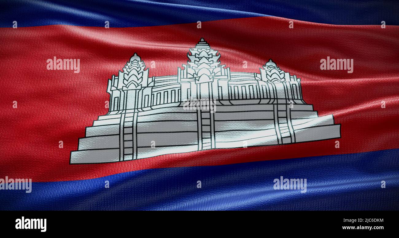 Ilustración de fondo de la bandera nacional de Camboya. Símbolo del país. Foto de stock