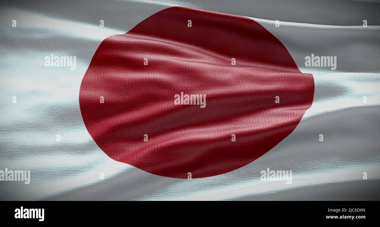 Ilustración de fondo de la bandera nacional de Japón. Símbolo del país. Foto de stock