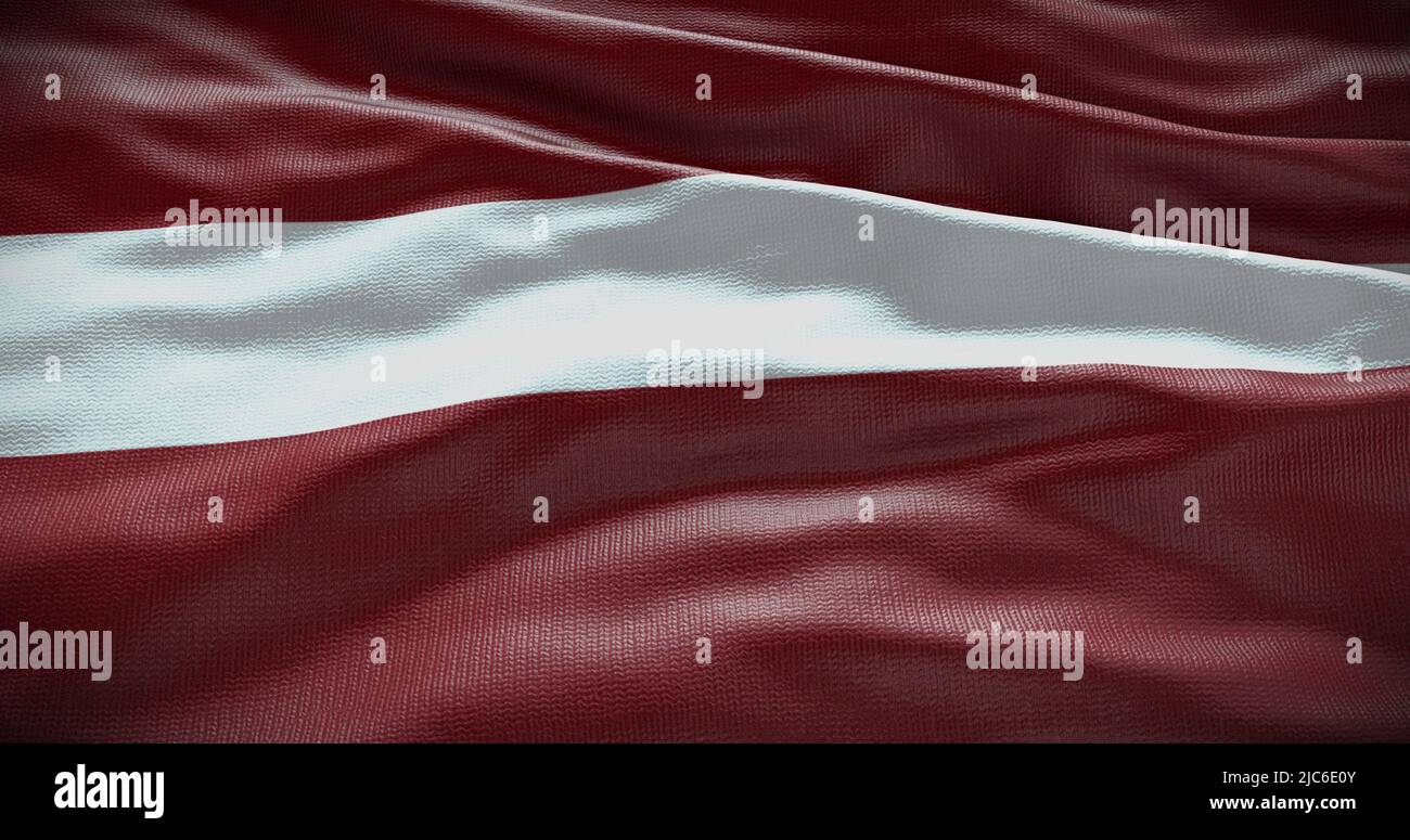 Ilustración de fondo de la bandera nacional de Letonia. Símbolo del país. Foto de stock
