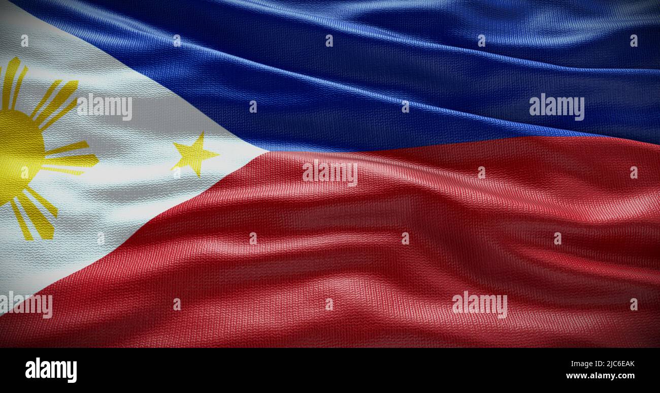 Ilustración de fondo de la bandera nacional de Filipinas. Símbolo del país. Foto de stock