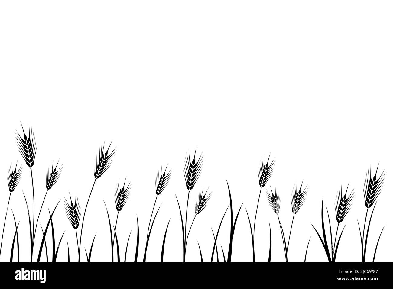 Icono de ilustración de vector de cultivo en campo de cebada o agricultura de grano Ilustración del Vector